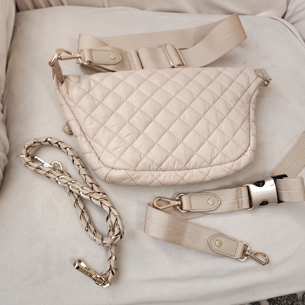 MZ WALLACE  Buff  Ivory  Small Crosby Crossbody Sling bag Like New - Picture 11 of 12